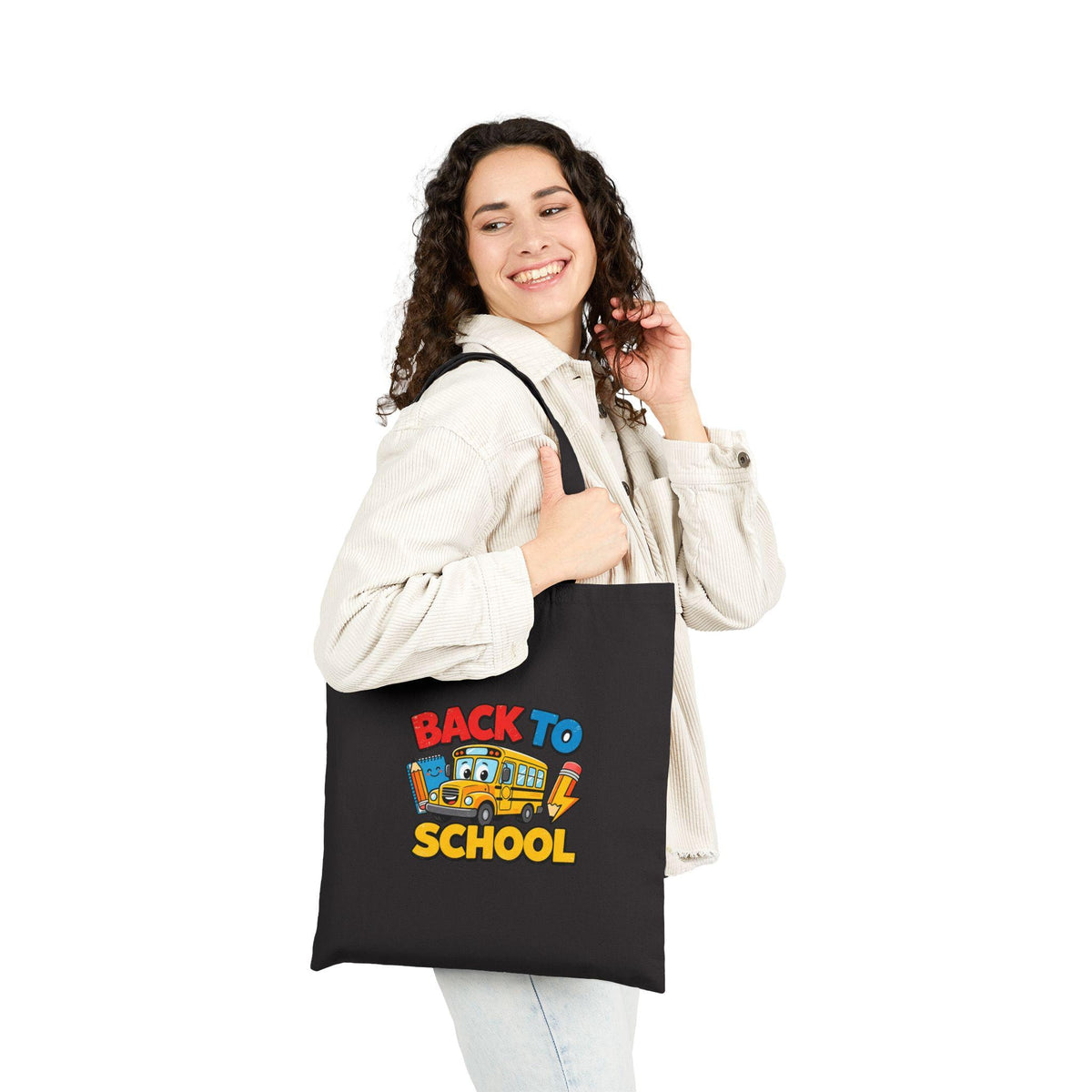 Back To School Schoolbus Kids Tote Bag