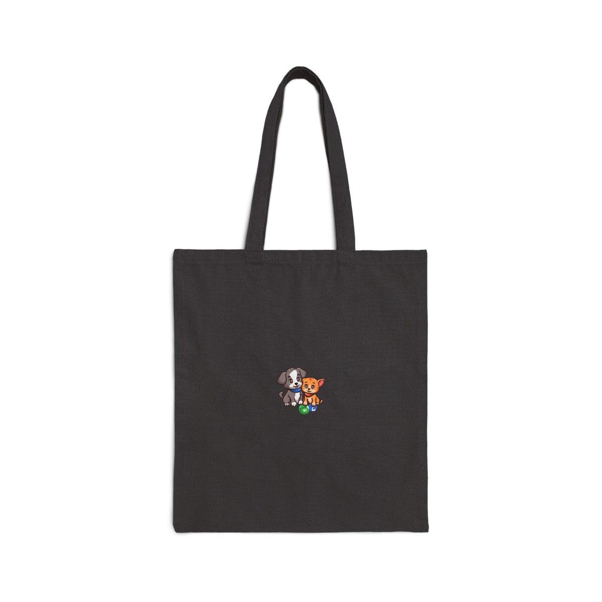 Cute Puppy And Kitten Illustration Tote Bag