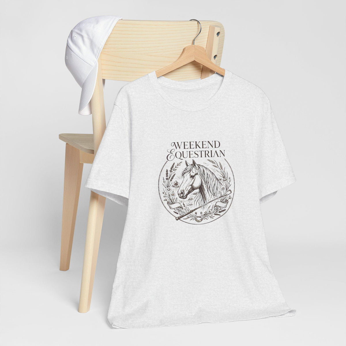 Weekend Equestrian horse illustration T-Shirt | Vintage equine line art