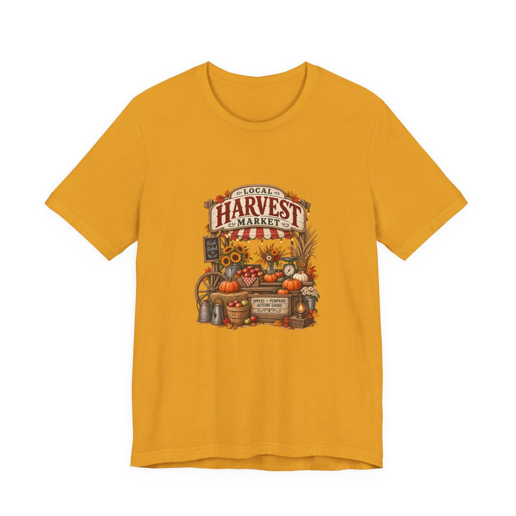 Harvest Market Illustration Tee | Fall Pumpkin Sunflower Farmstand Shirt