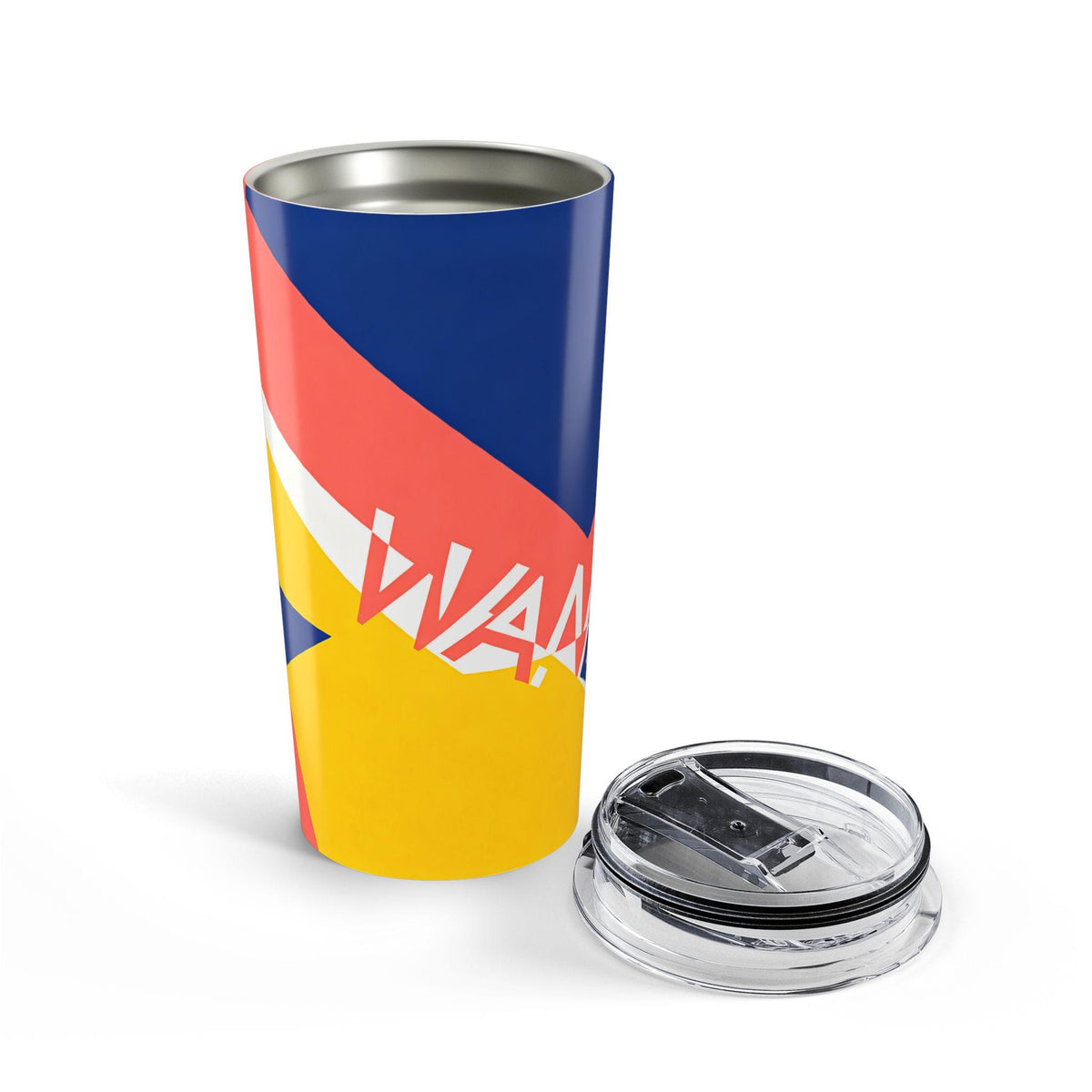 Colorblock Abstract Waves Tumbler 20oz | Modern Geometric Drinkware