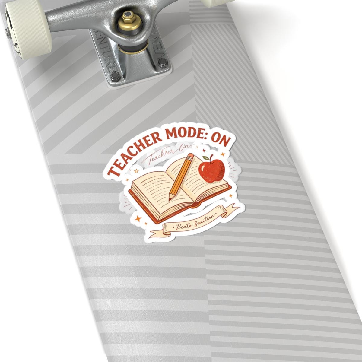 Teacher Mode On Book And Apple Sticker