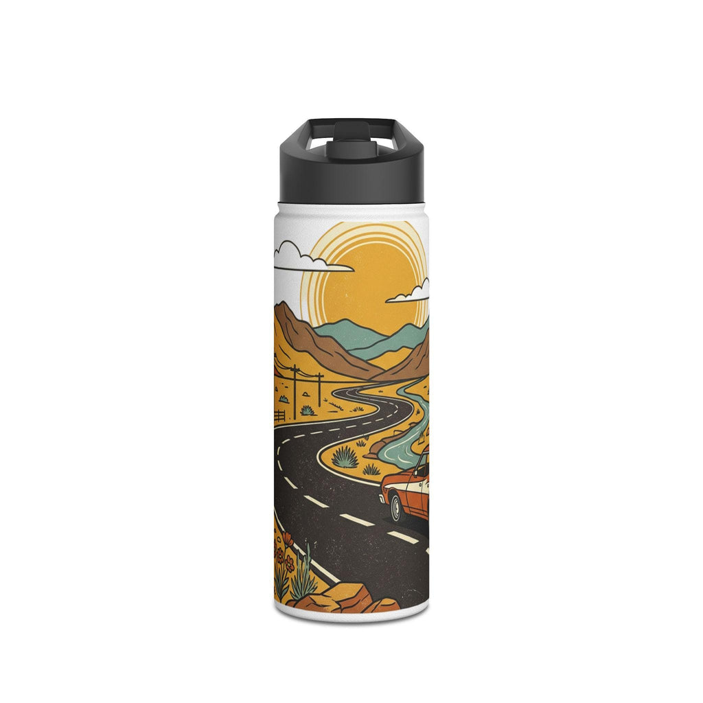 Desert Road Trip Stainless Steel Water Bottle | Scenic Canyon Drive
