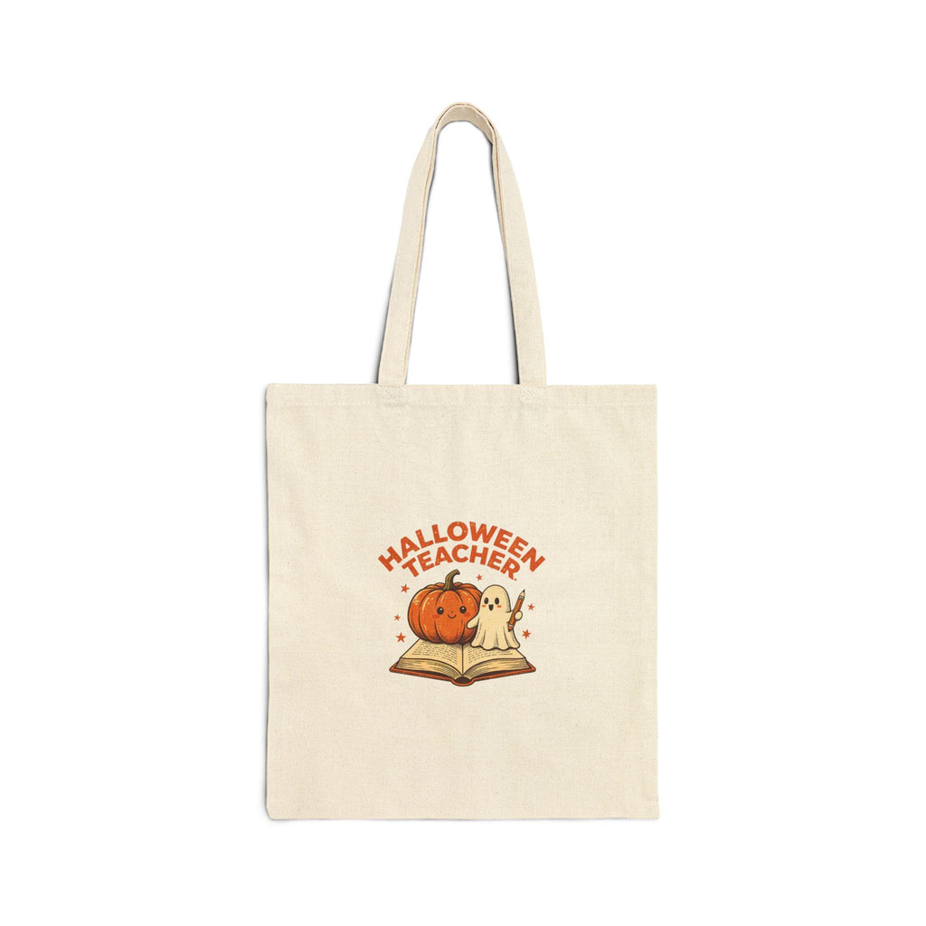 Halloween Teacher Pumpkin And Ghost Tote Bag