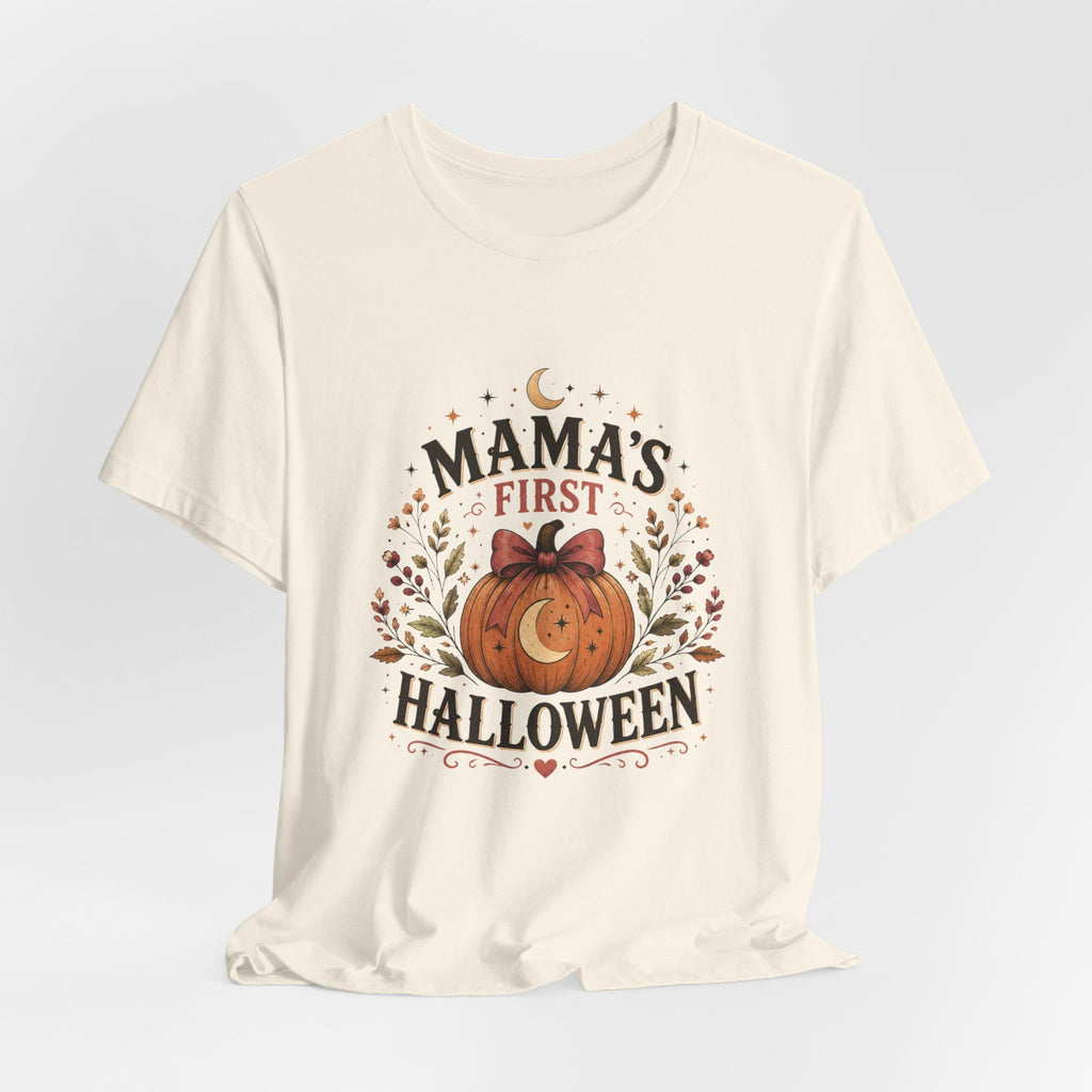 Mama's First Halloween T-Shirt | Pumpkin Baby Tee, New Mom Halloween Shirt