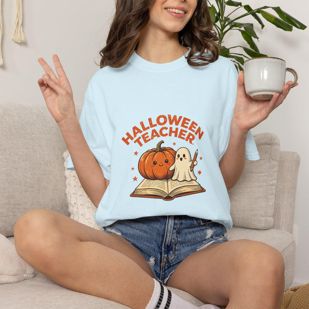 Halloween Teacher Pumpkin and Ghost T-shirt | Cute Spooky Classroom Tee