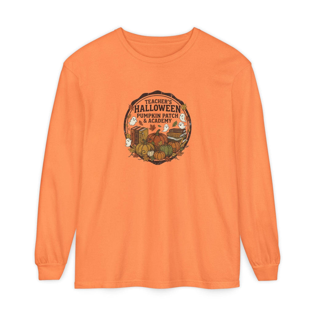 Teachers Halloween Pumpkin Patch Academy Long Sleeve Shirt | Autumn Teacher Tee