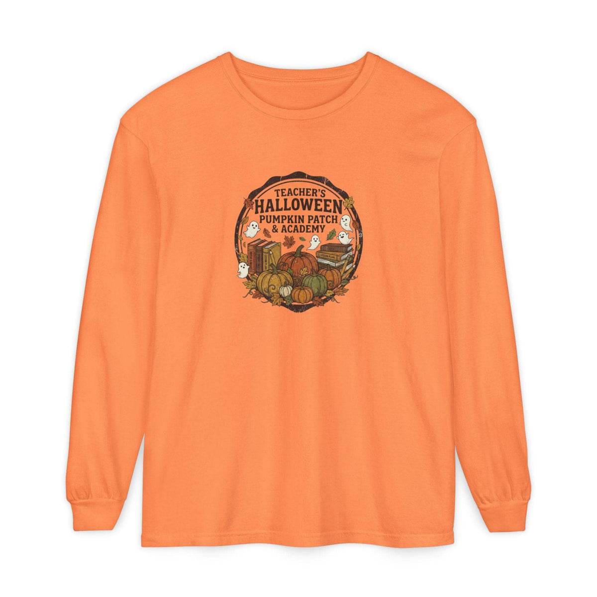 Teachers Halloween Pumpkin Patch Academy Long Sleeve Shirt | Autumn Teacher Tee