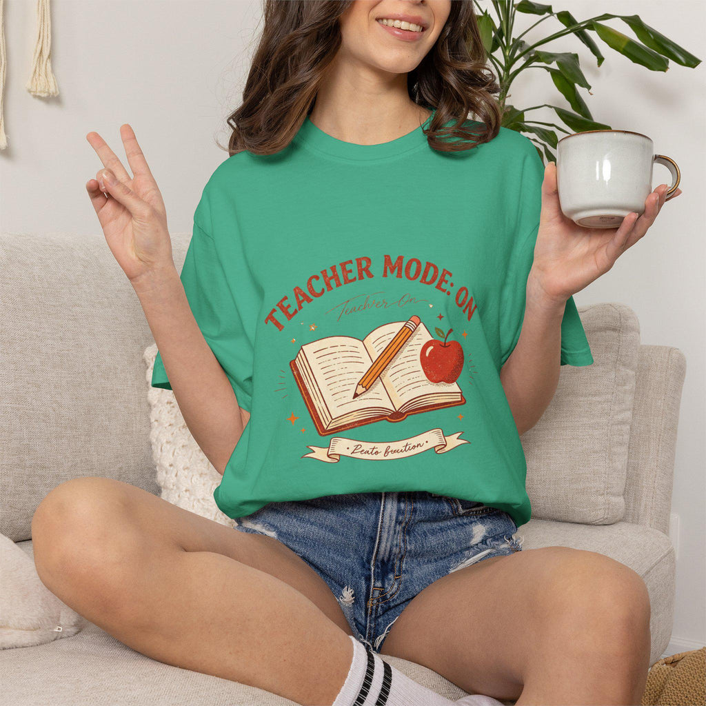 Teacher Mode On book and apple T-Shirt | Teacher shirt, classroom design