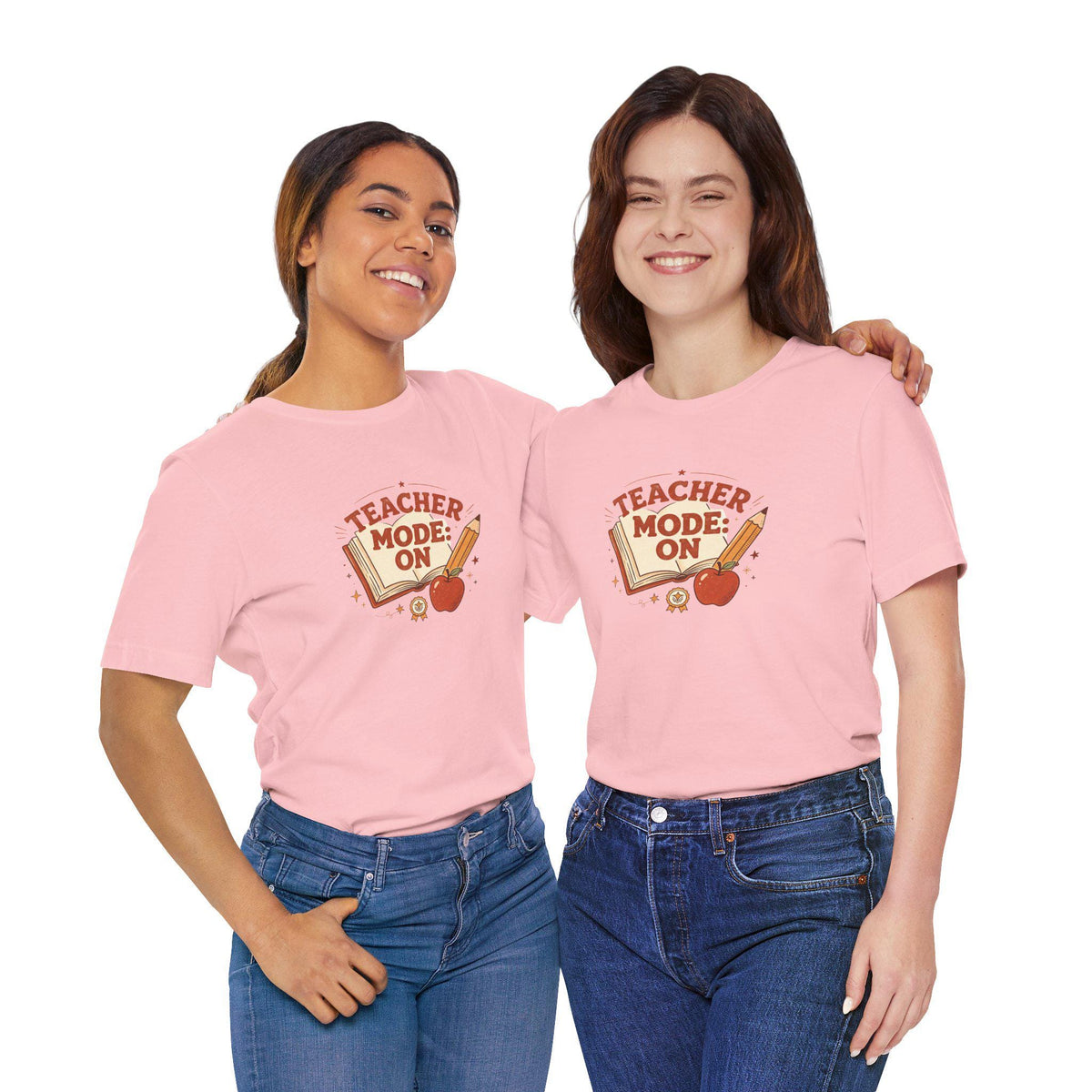 Teacher Mode On T-Shirt | Apple Pencil Book Classroom Design