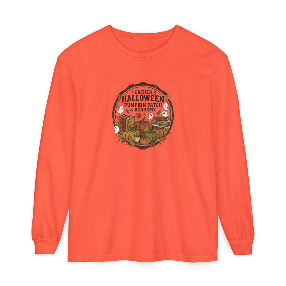 Teachers Halloween Pumpkin Patch Academy Long Sleeve Shirt | Autumn Teacher Tee