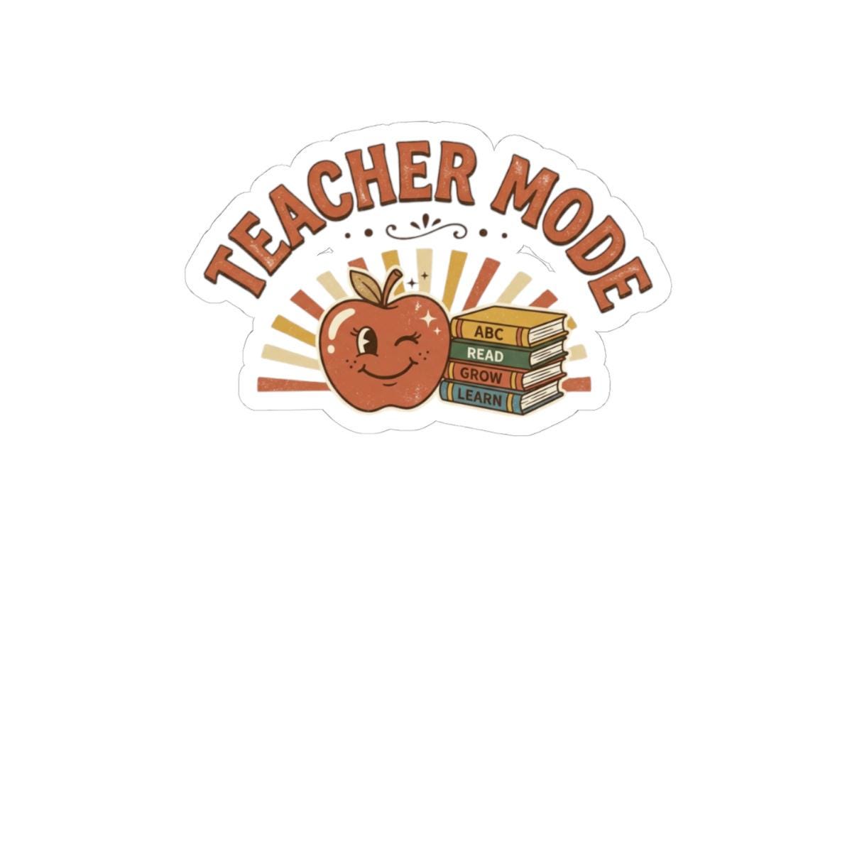 Teacher Mode Apple Stack Of Books Sticker