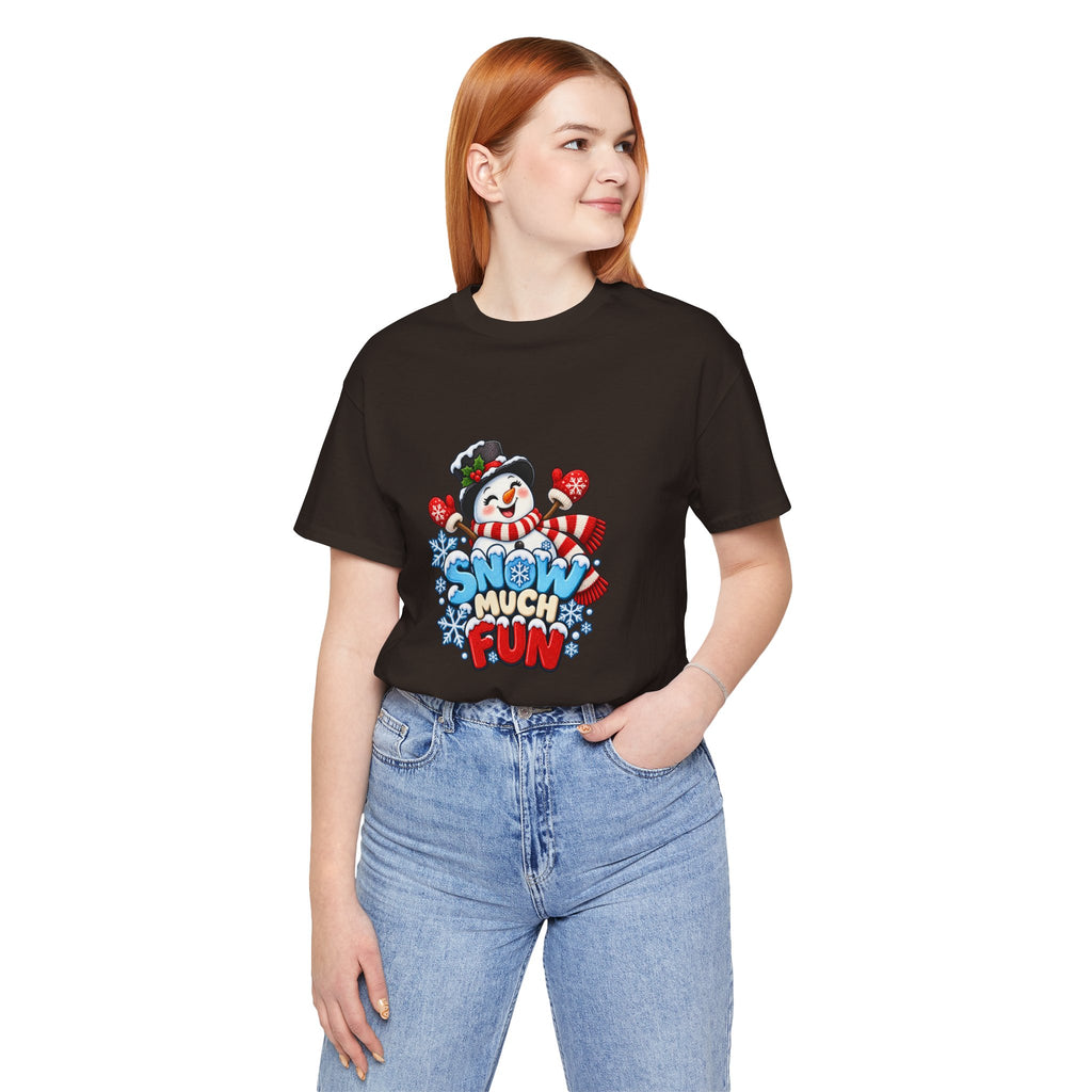 Snow Much Fun T-Shirt – Cute Snowman Holiday Tee