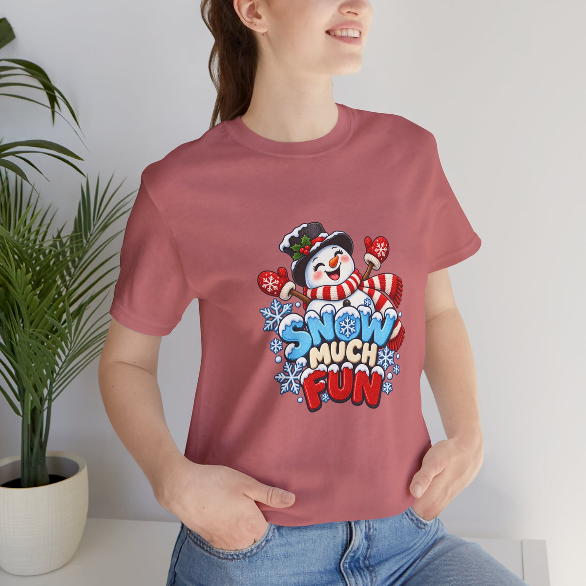 Snow Much Fun T-Shirt – Cute Snowman Holiday Tee