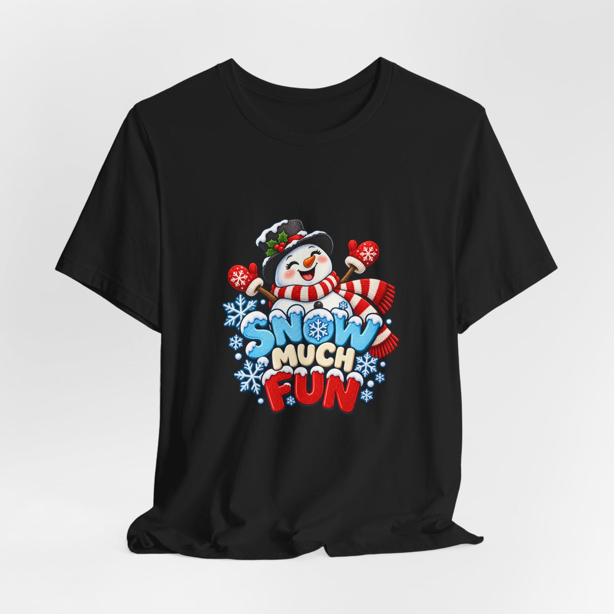 Snow Much Fun T-Shirt – Cute Snowman Holiday Tee