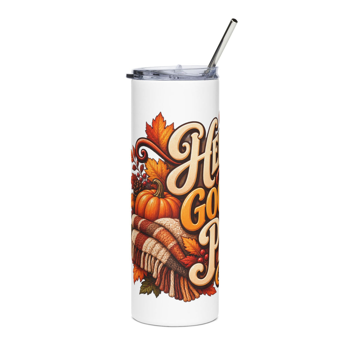 Hello Fall Goodbye Pants Tumbler — 20oz Stainless Steel Funny Fall Coffee Tumbler, Cozy Autumn Gift for Her