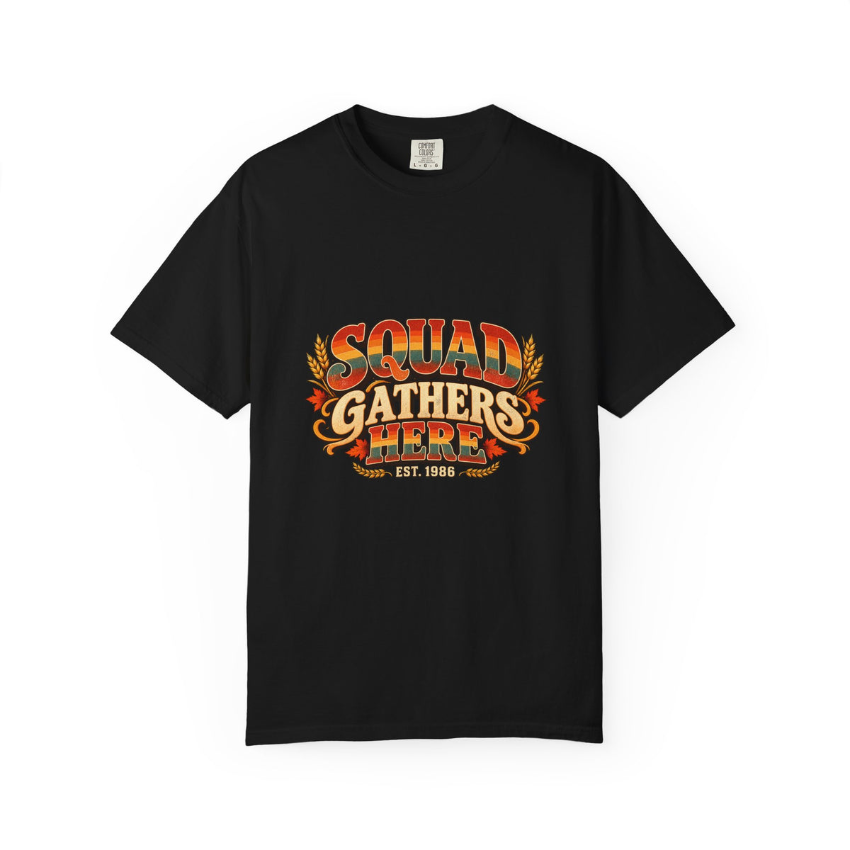 Squad Gathers Here T-Shirt — Retro Thanksgiving Family Reunion Tee, Vintage Fall Gathering Shirt, Friendsgiving
