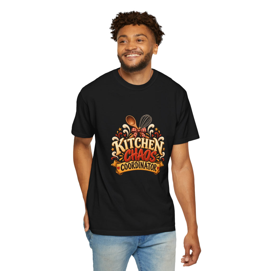 Kitchen Chaos Coordinator T-Shirt — Funny Thanksgiving Chef Shirt, Holiday Cooking Humor Tee, Baker Gift