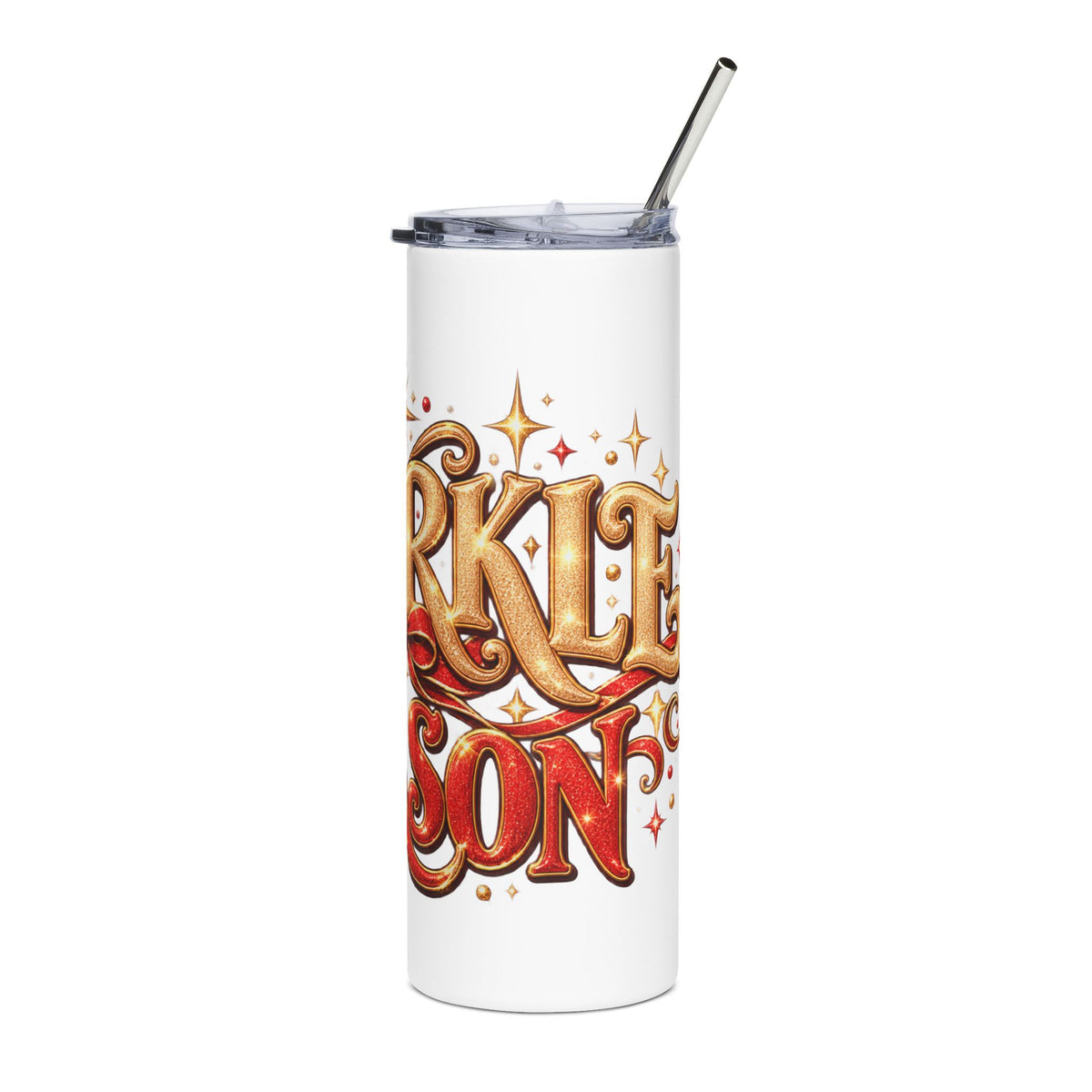 20oz Stainless Tumbler — "Sparkle Season" Holiday Stainless Steel Travel Cup