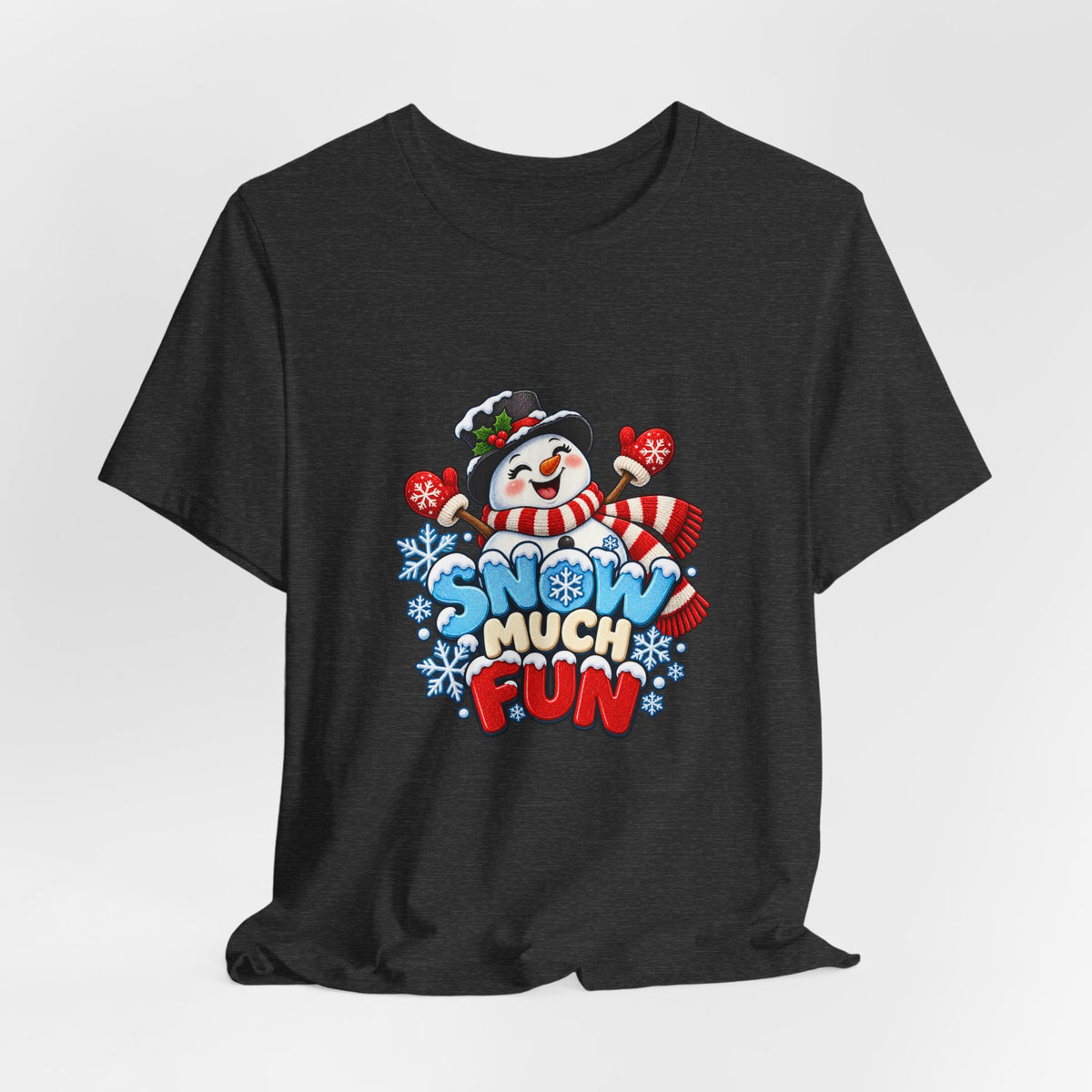 Snow Much Fun T-Shirt – Cute Snowman Holiday Tee