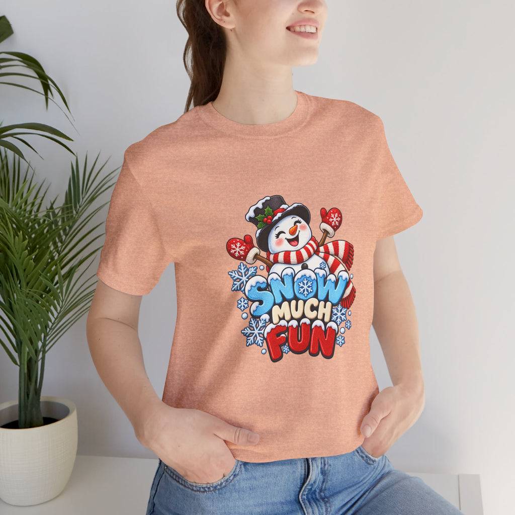 Snow Much Fun T-Shirt – Cute Snowman Holiday Tee