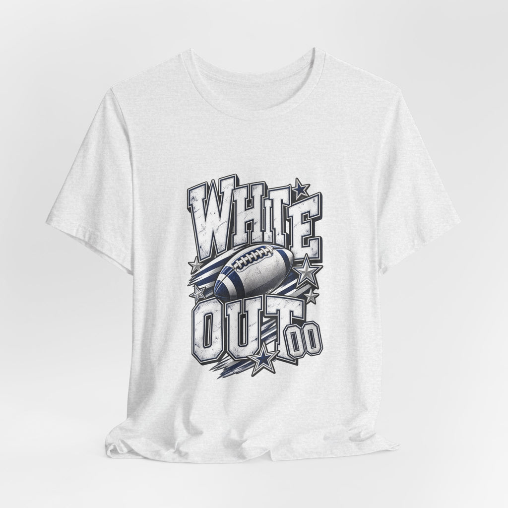 White Out Football Tee | Vintage Helmet, Stars, Sports Graphic
