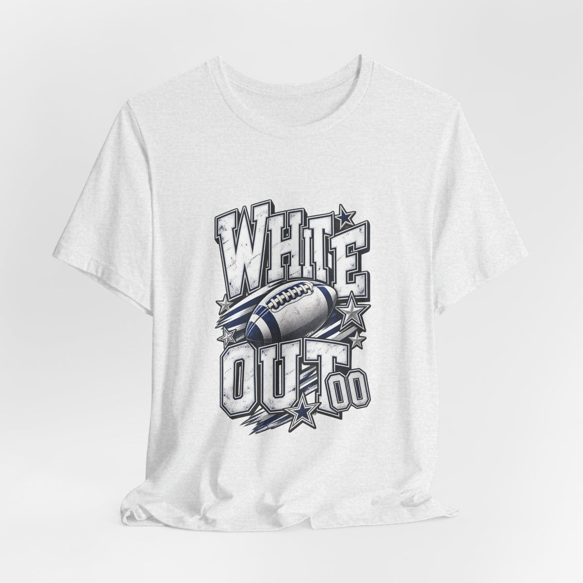 White Out Football Tee | Vintage Helmet, Stars, Sports Graphic