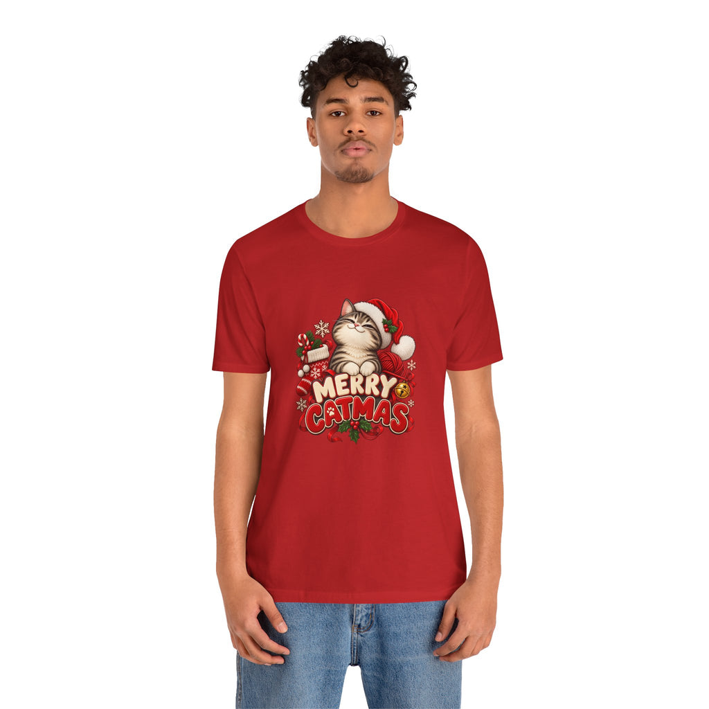 Merry Catmas T-Shirt – Cute Christmas Cat Holiday Tee