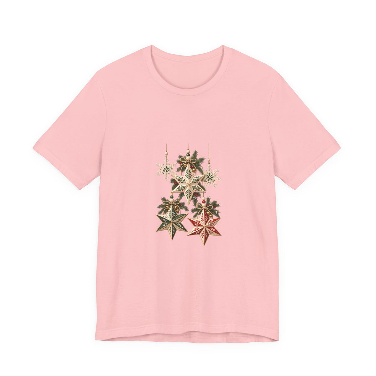 Christmas Star Ornaments T-Shirt — Vintage Holiday Stars Tee