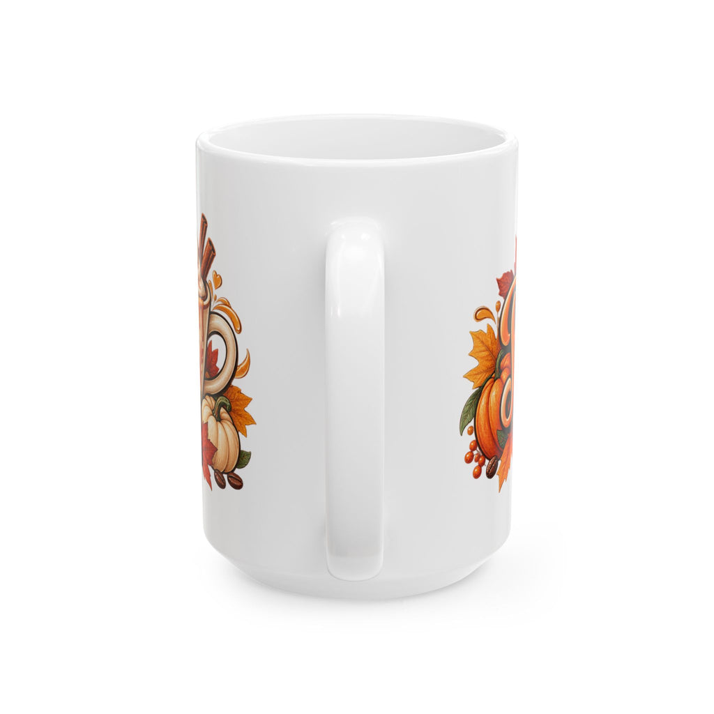 But First Pumpkin Spice Latte Mug | Fall Coffee Typography, Autumn Leaves