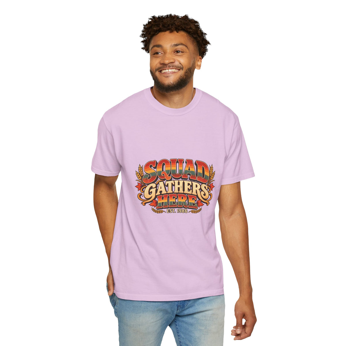 Squad Gathers Here T-Shirt — Retro Thanksgiving Family Reunion Tee, Vintage Fall Gathering Shirt, Friendsgiving