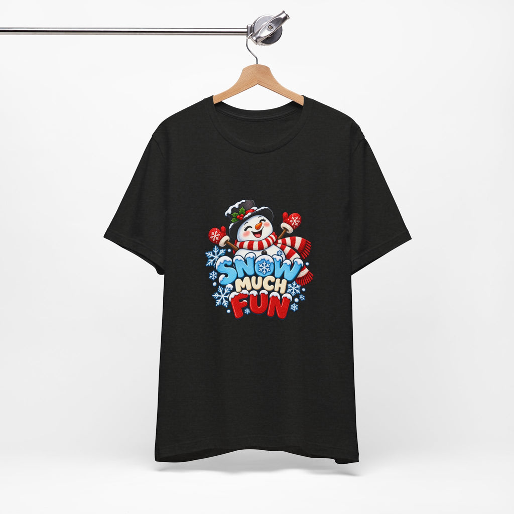 Snow Much Fun T-Shirt – Cute Snowman Holiday Tee
