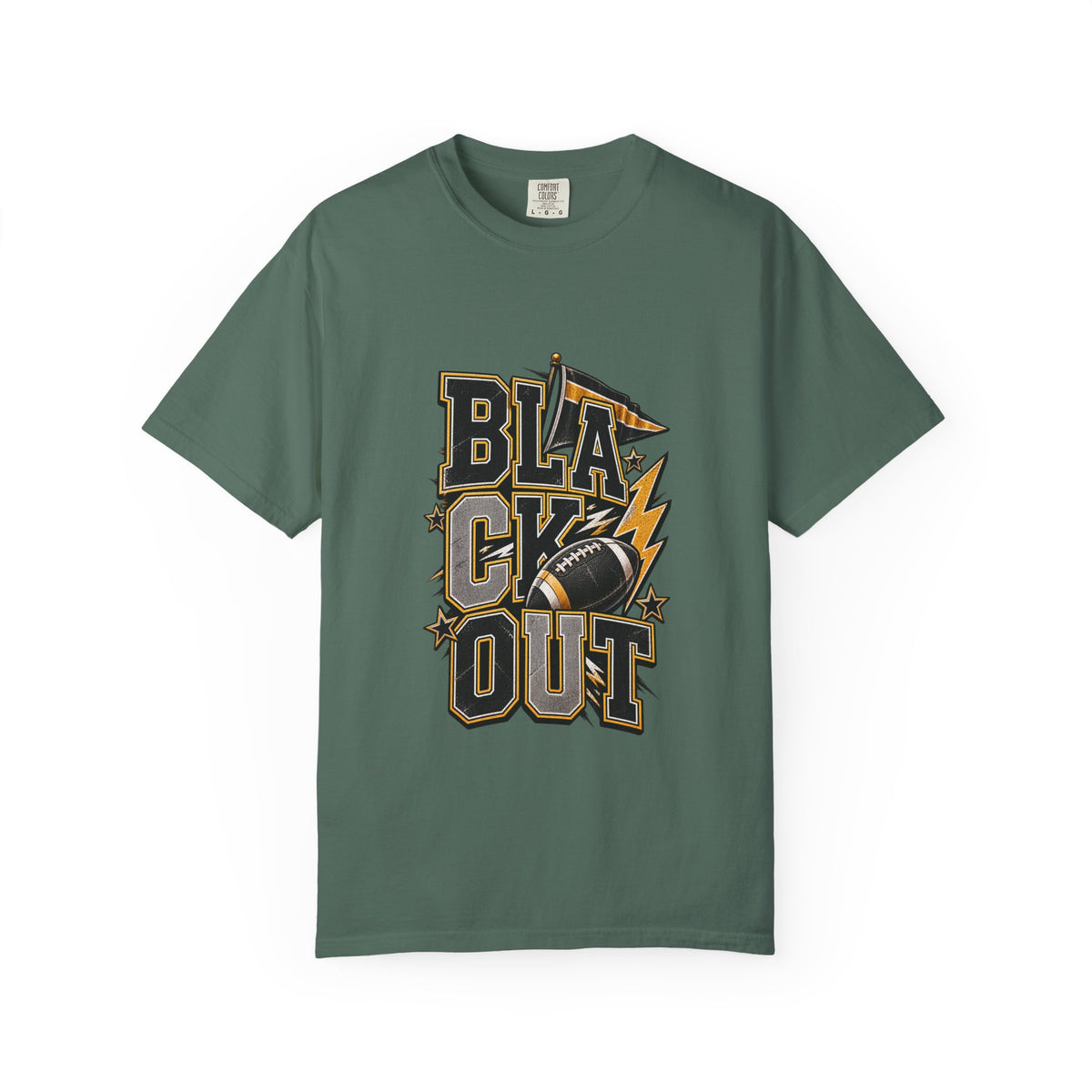 Blackout Lightning Football tee | Graphic T-Shirt, Team Spirit