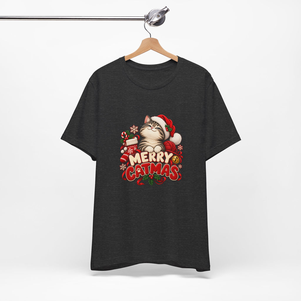Merry Catmas T-Shirt – Cute Christmas Cat Holiday Tee