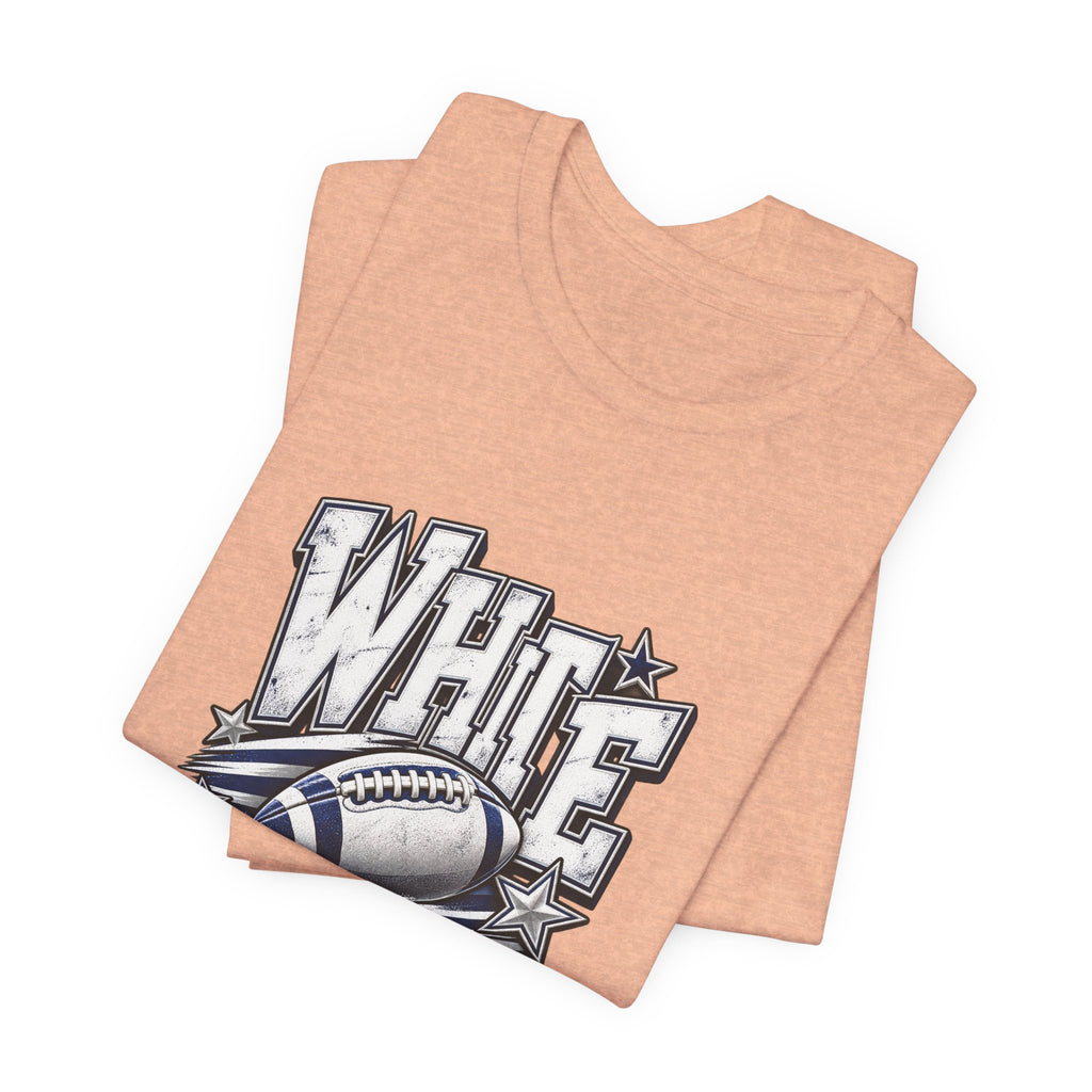 White Out Football Tee | Vintage Helmet, Stars, Sports Graphic