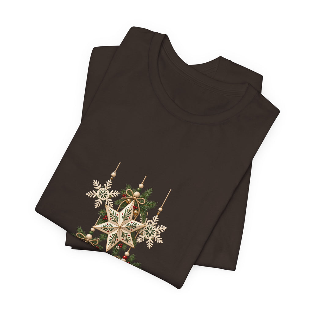 Christmas Star Ornaments T-Shirt — Vintage Holiday Stars Tee