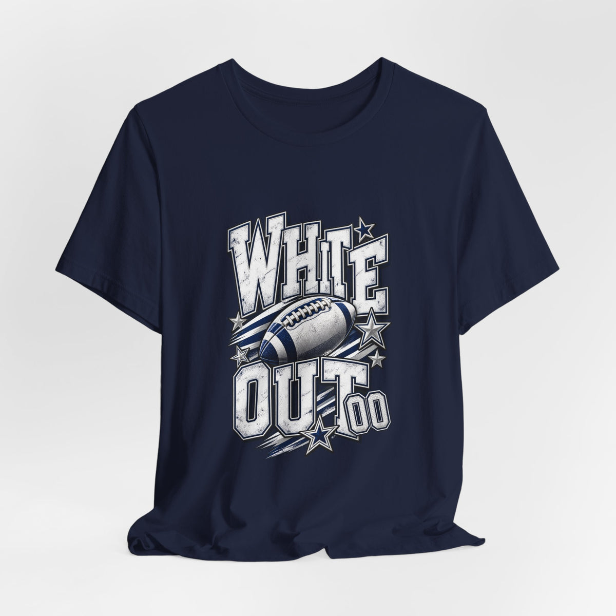 White Out Football Tee | Vintage Helmet, Stars, Sports Graphic