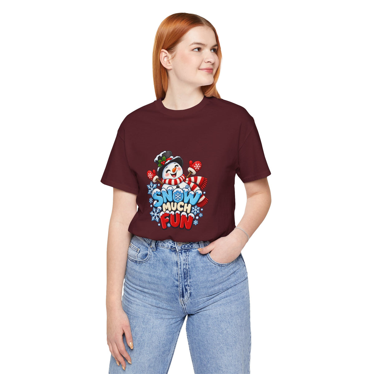 Snow Much Fun T-Shirt – Cute Snowman Holiday Tee