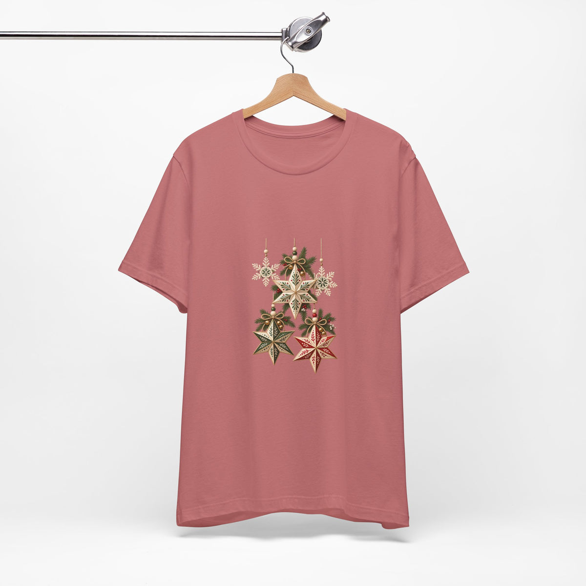 Christmas Star Ornaments T-Shirt — Vintage Holiday Stars Tee