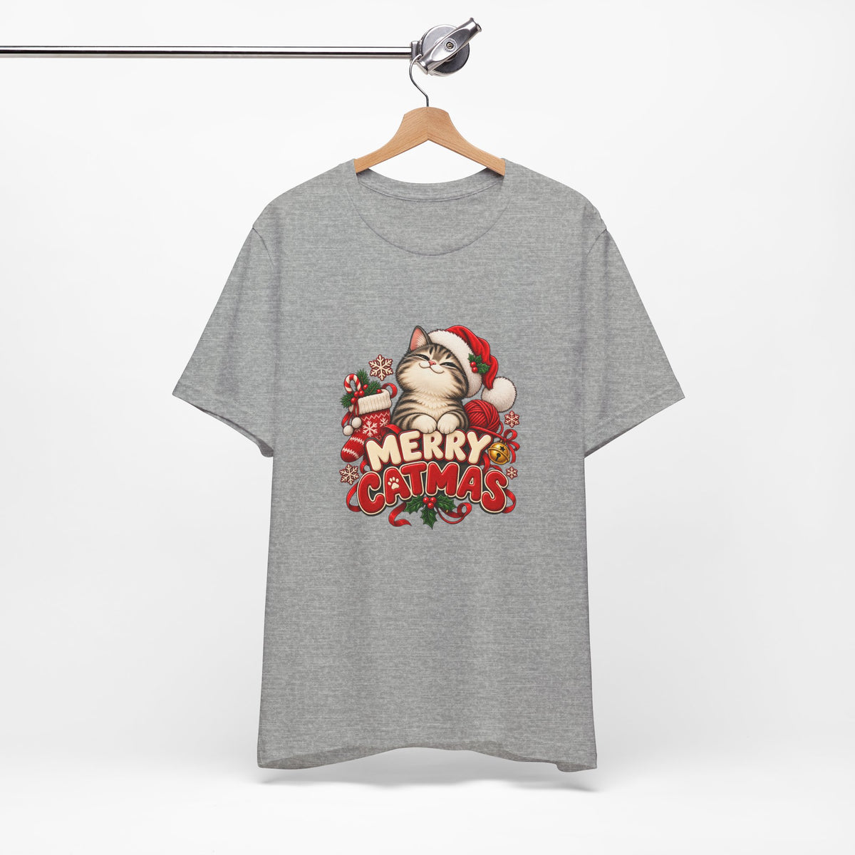 Merry Catmas T-Shirt – Cute Christmas Cat Holiday Tee