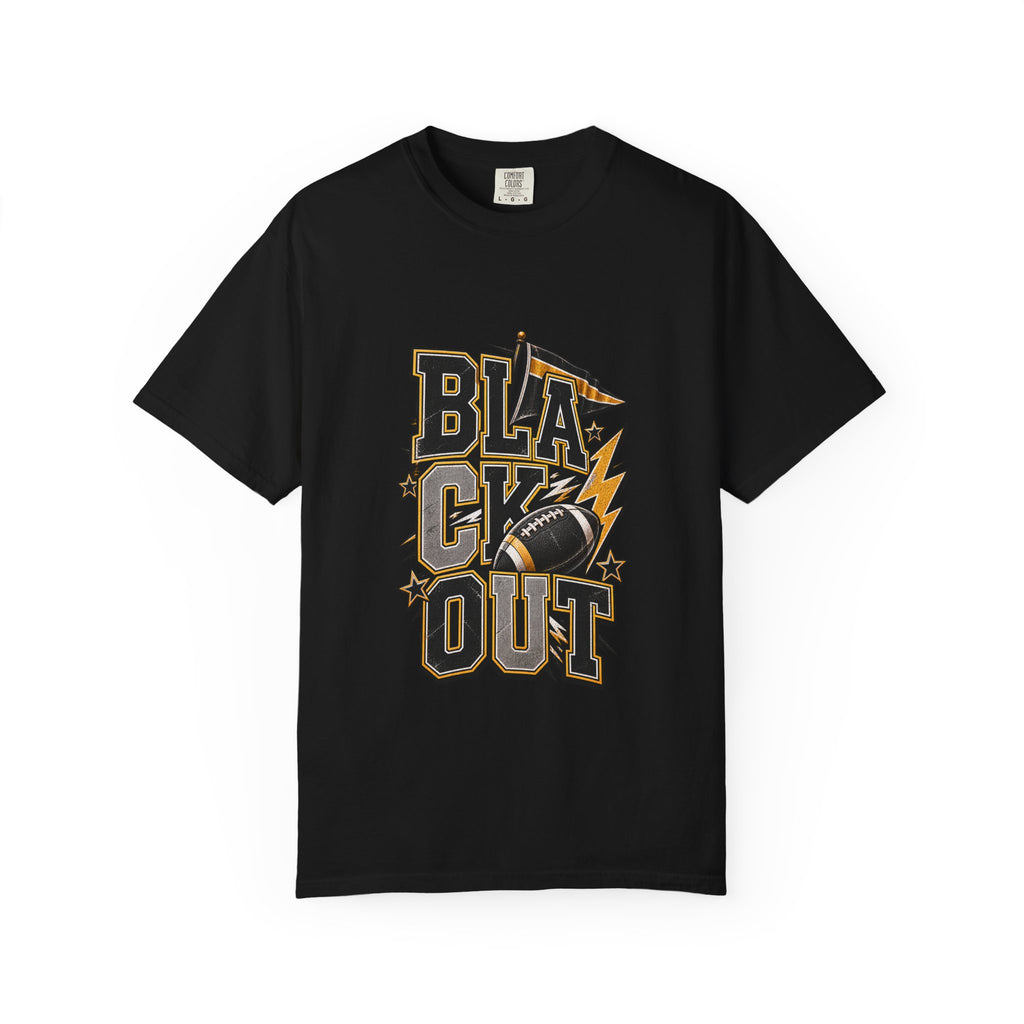 Blackout Lightning Football tee | Graphic T-Shirt, Team Spirit