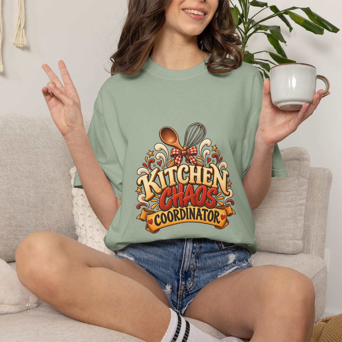 Kitchen Chaos Coordinator T-Shirt — Funny Thanksgiving Chef Shirt, Holiday Cooking Humor Tee, Baker Gift