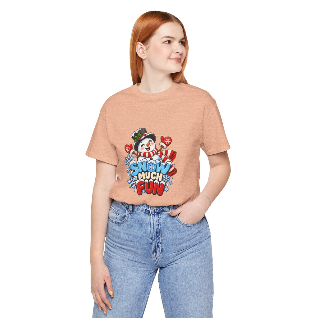 Snow Much Fun T-Shirt – Cute Snowman Holiday Tee