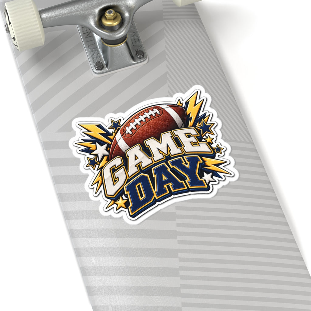 Game Day Football Sticker | Kiss-Cut Decal, Tailgate Season