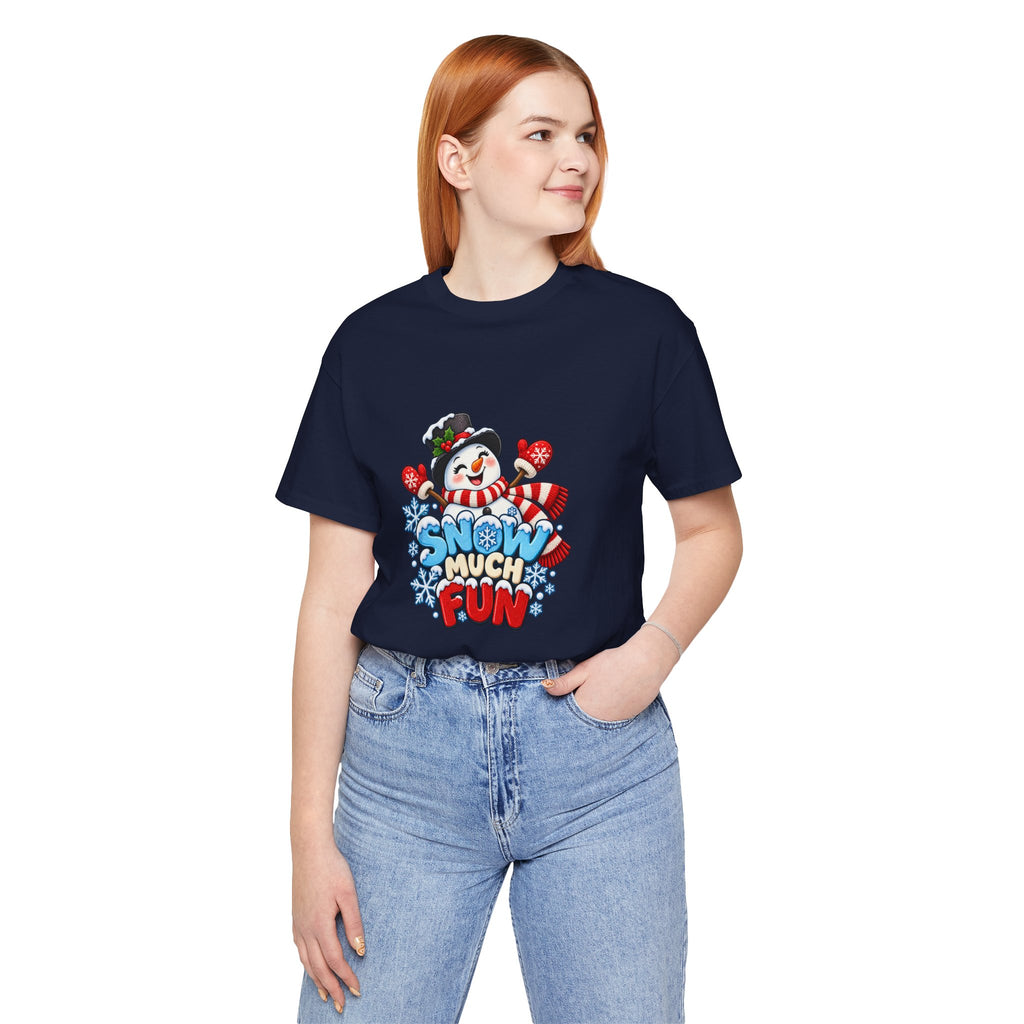 Snow Much Fun T-Shirt – Cute Snowman Holiday Tee