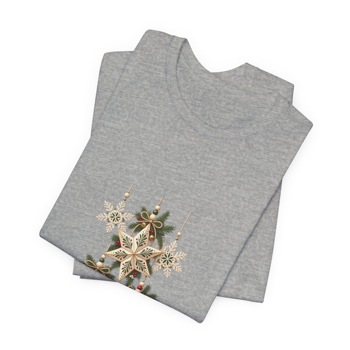 Christmas Star Ornaments T-Shirt — Vintage Holiday Stars Tee