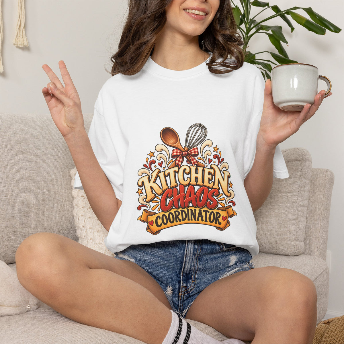Kitchen Chaos Coordinator T-Shirt — Funny Thanksgiving Chef Shirt, Holiday Cooking Humor Tee, Baker Gift