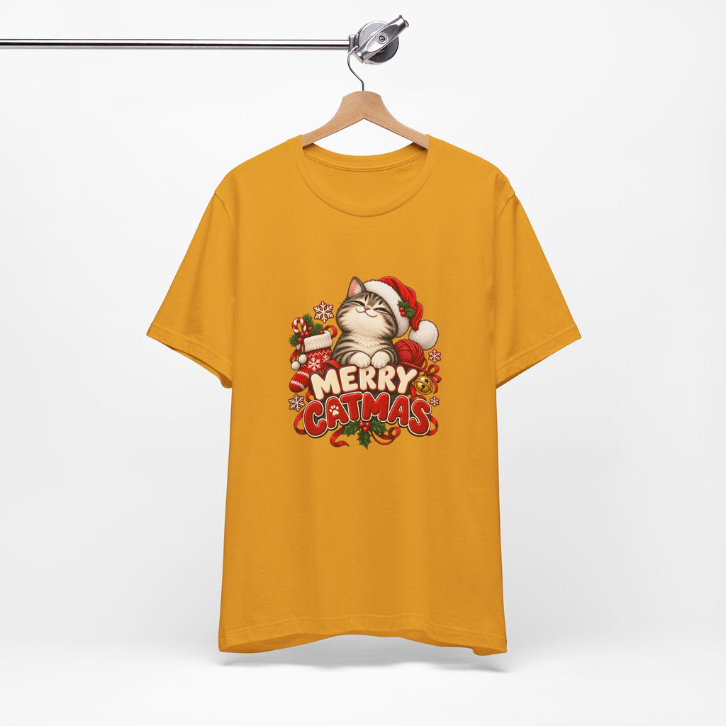Merry Catmas T-Shirt – Cute Christmas Cat Holiday Tee