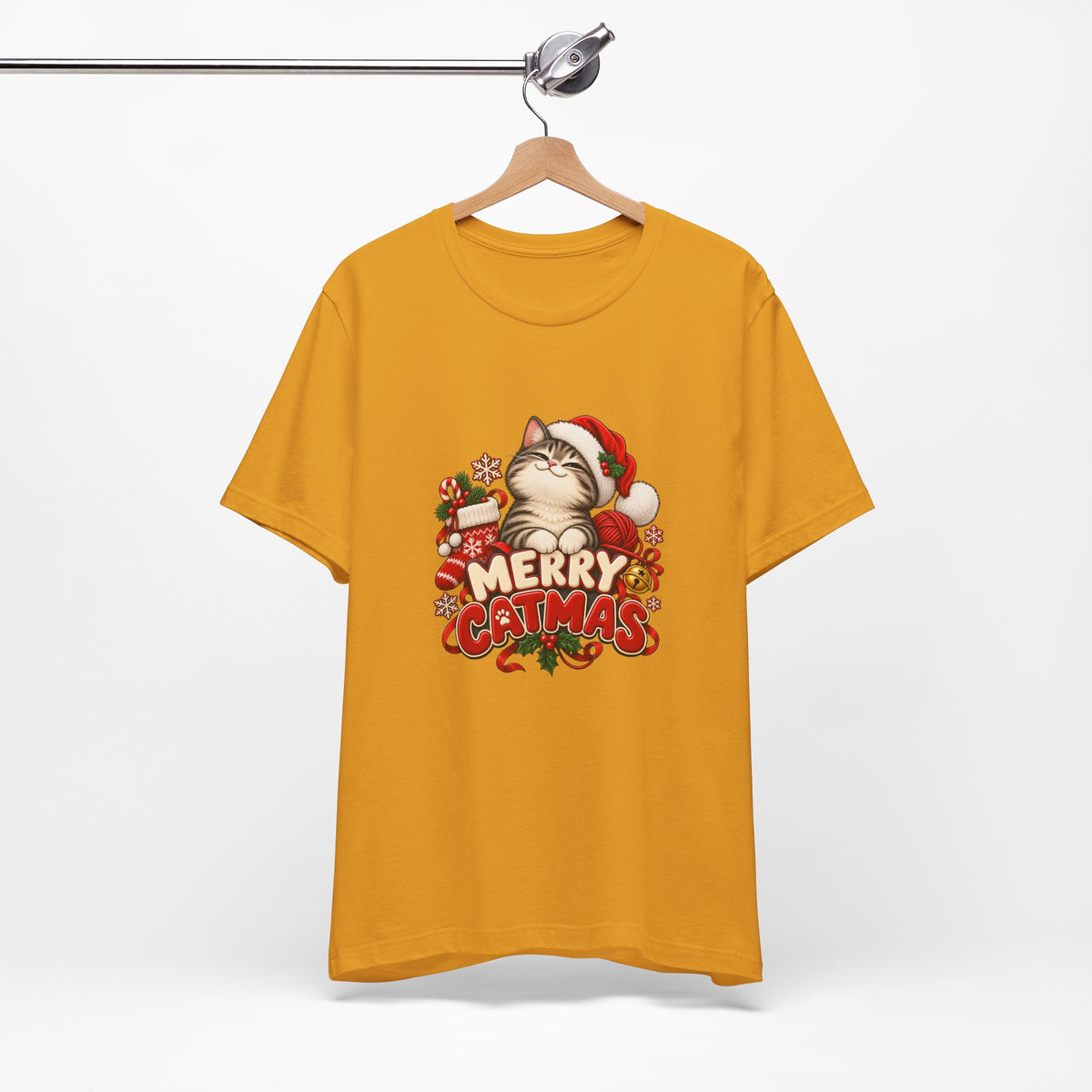 Merry Catmas T-Shirt – Cute Christmas Cat Holiday Tee