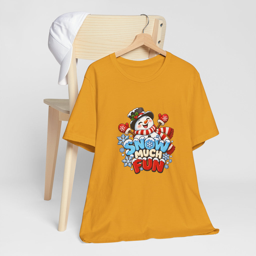 Snow Much Fun T-Shirt – Cute Snowman Holiday Tee